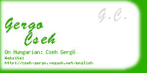 gergo cseh business card